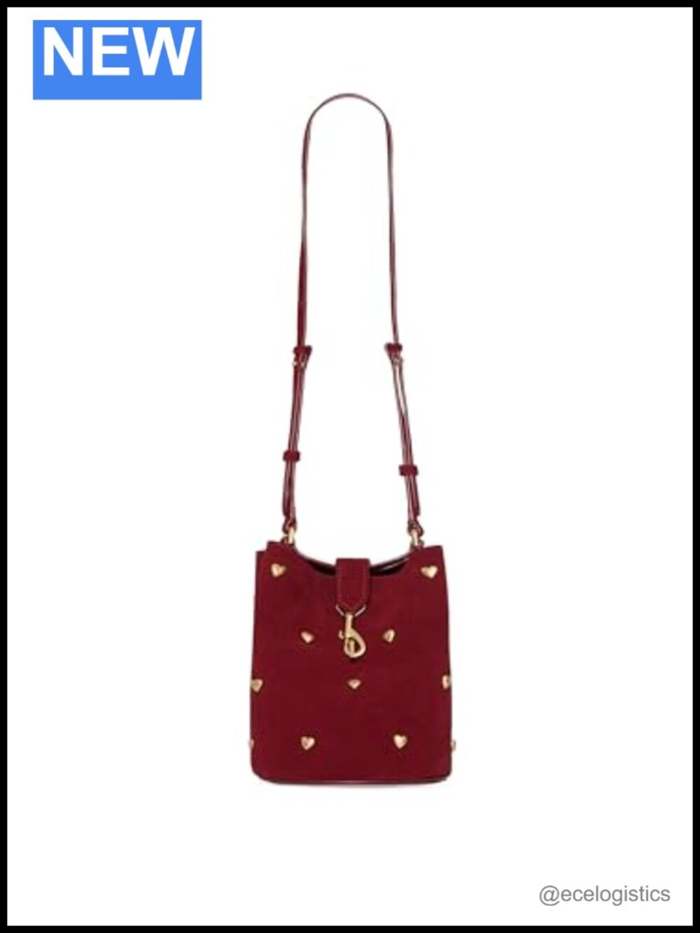 Genuine Leather Heart Bucket Bag Convertible Backpack